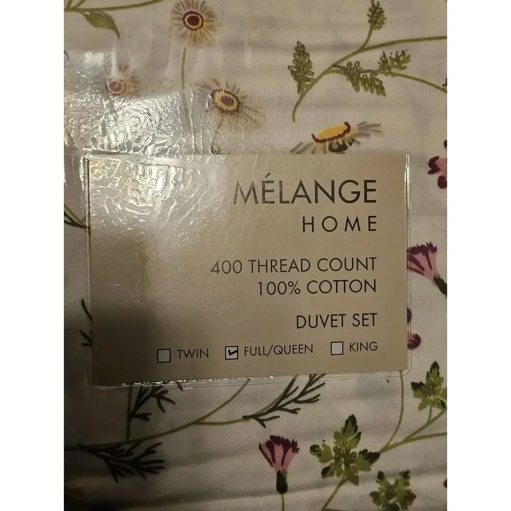 NIP‎ Melange Home 400TC Series Wildflower,Full/Queen Duvet Set